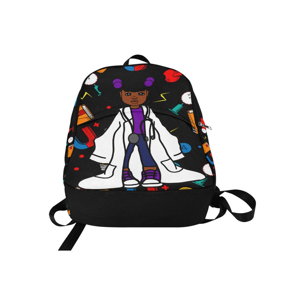 Black Girl Backpack, Custom backpack, Black girl magic, black girls rock, melanin, future doctor, back to school, school supplies, bag