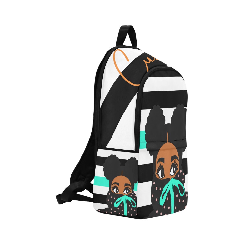 Black girl book bag, black girl back pack, gifts for girls, back to school, black girl magic, personlaized bookbag,