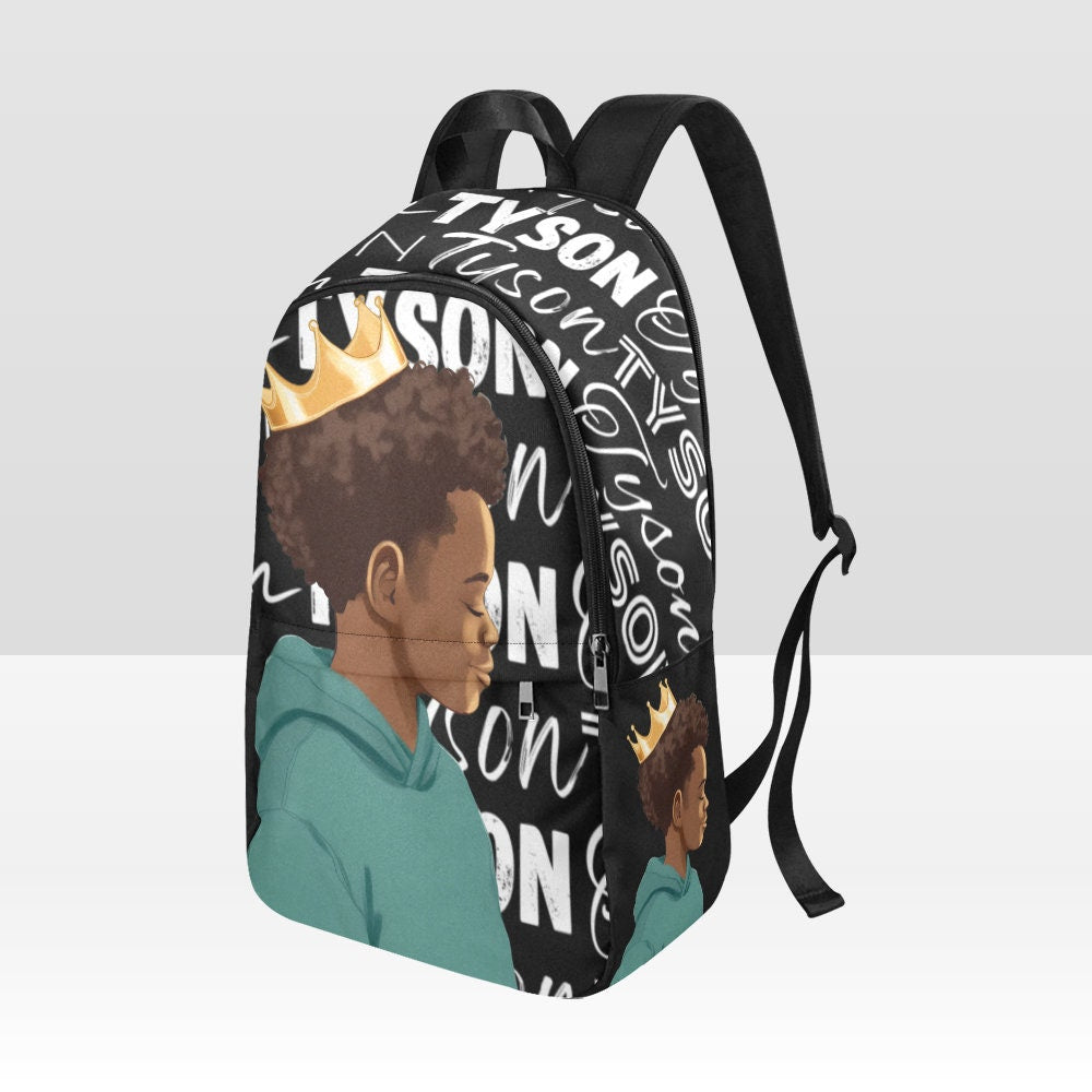 Black boy bookbag, Black Boy backpack, Black boy bag, King, young king, black boy school