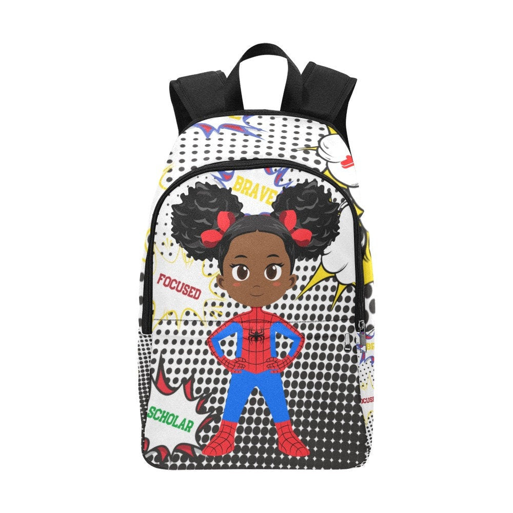 Spidergirl bookbag, Black girl bookbag, spiderman bookbag, spidergirl, black girl backpack, custom bookbag, back to school