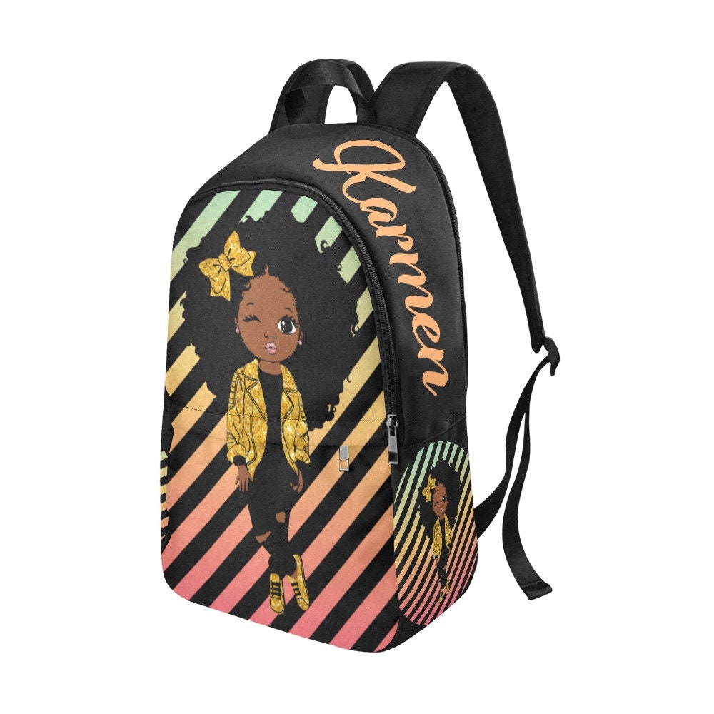 black girl bookbag, black girl backpack, back to school, custom bookbag, custom backpack, black girl magic