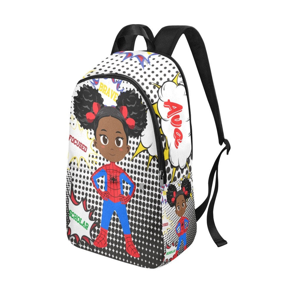 Spidergirl bookbag, Black girl bookbag, spiderman bookbag, spidergirl, black girl backpack, custom bookbag, back to school