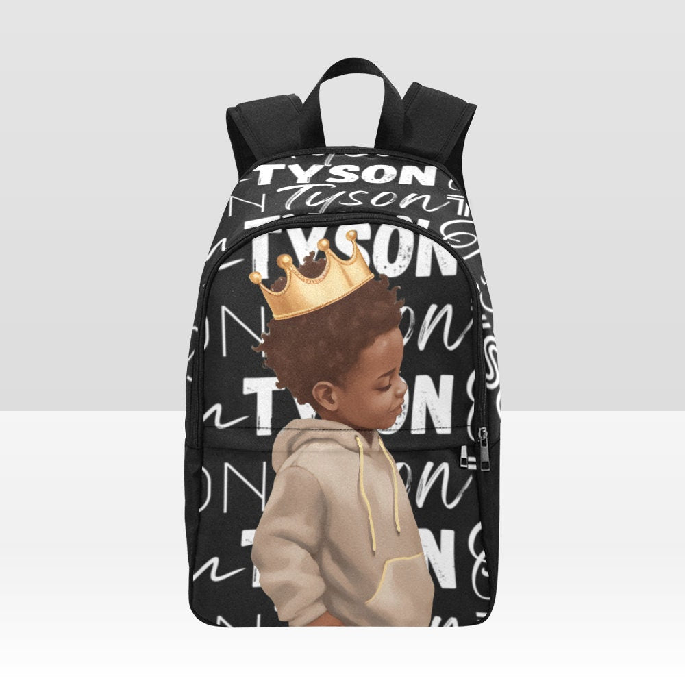 Black boy bookbag, Black Boy backpack, Black boy bag, King, young king, black boy school