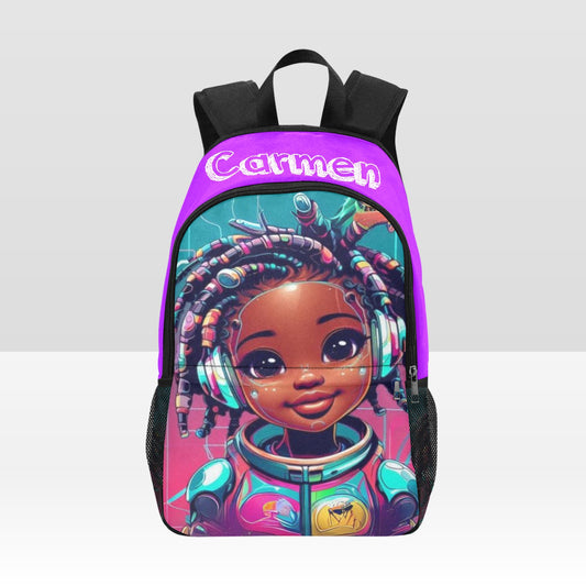 black girl bookbag, astro girl, little girl locs, locs, back to school, personalized bookbag, custom bookbag, black girl locs bookbag