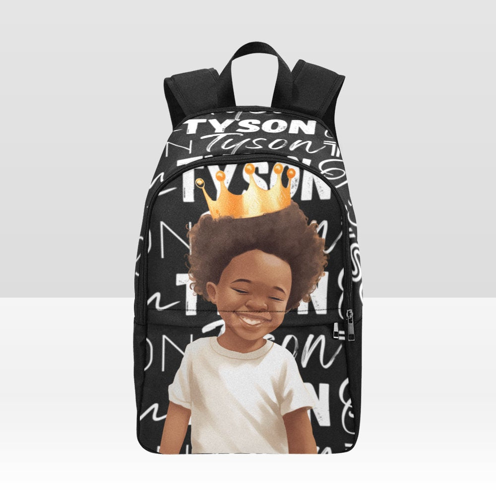 Black boy bookbag, Black Boy backpack, Black boy bag, King, young king, black boy school
