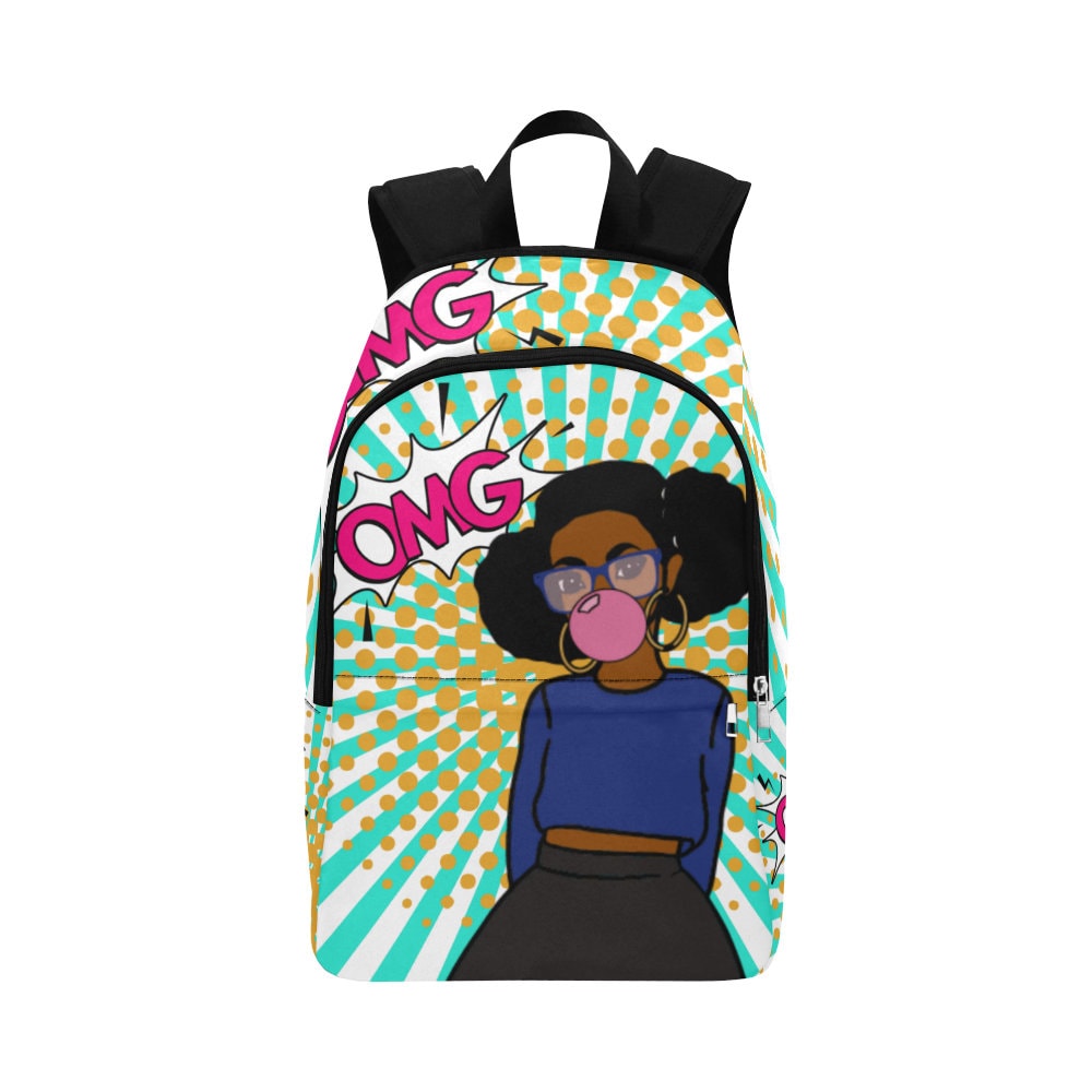 black girl back pack, black girl book bag, custom book bag, custom backpack, afro, black girl, bookbag, back to school