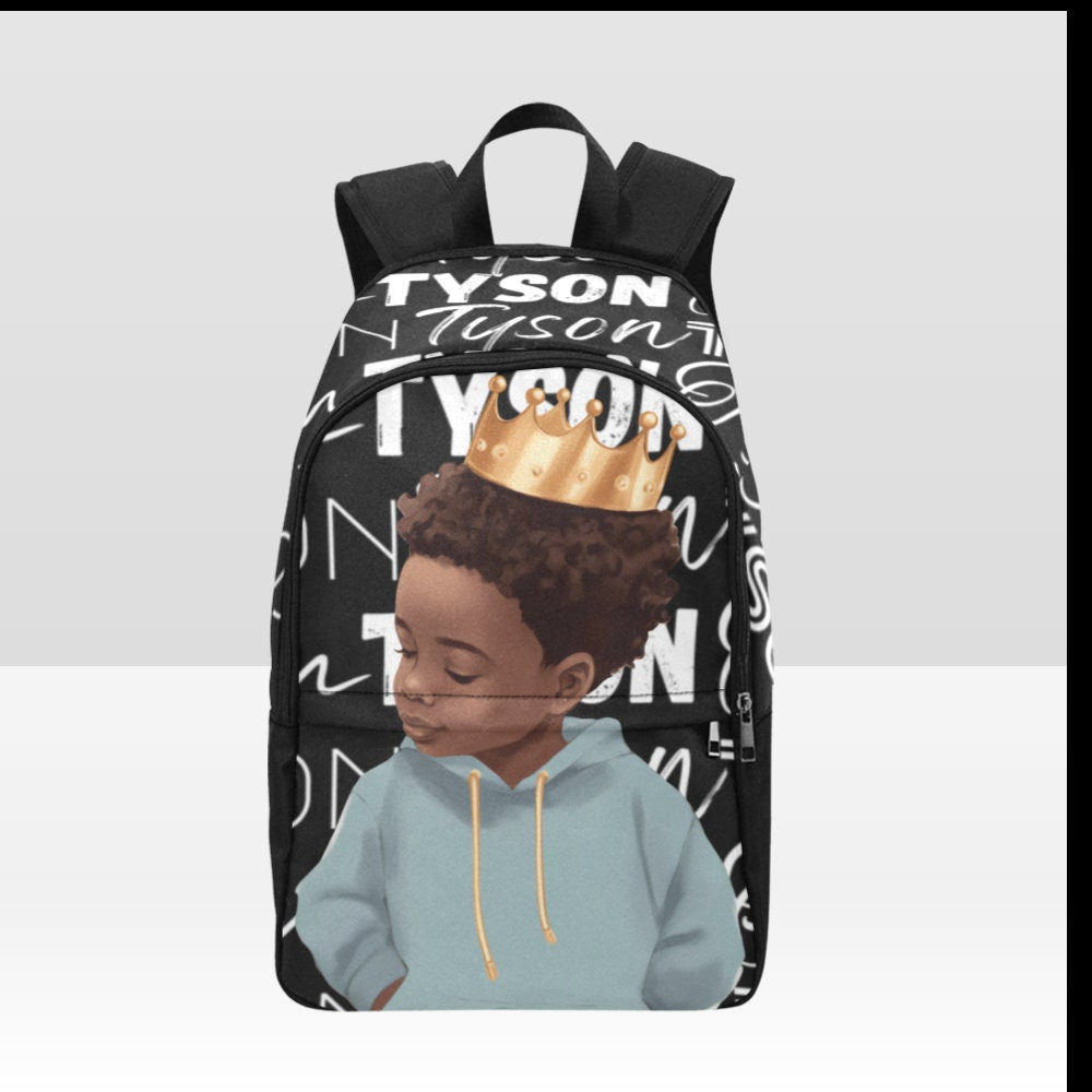 Black boy bookbag, Black Boy backpack, Black boy bag, King, young king, black boy school