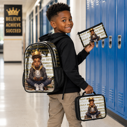 Young King Clear Backpack 3pc set