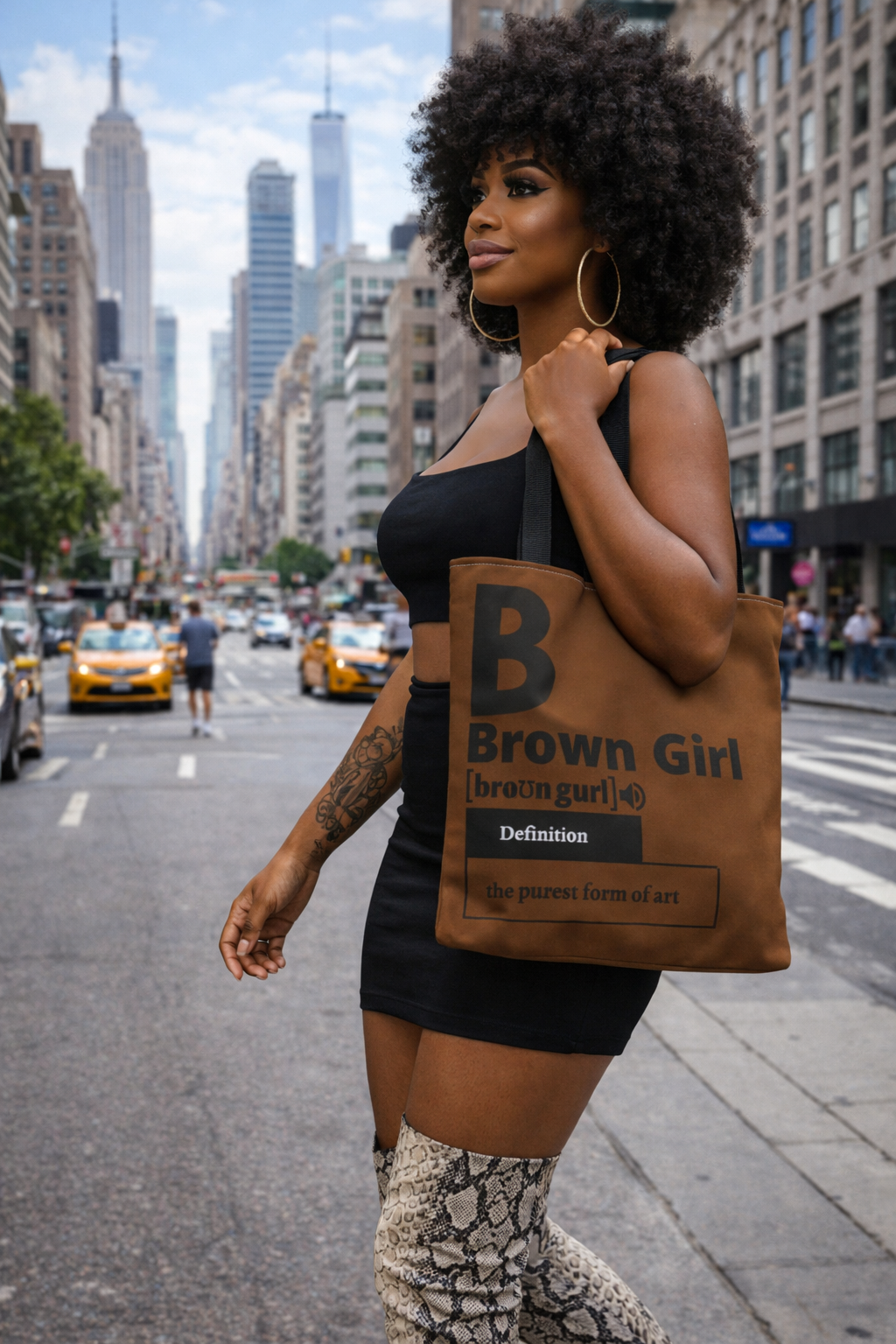 Brown Girl Defined Tote Bag