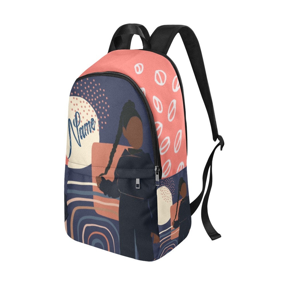Black girl bookbag, ponytail braid, black girl backpack, Black girls rock, Black girl magic, custom bookbag, back to school, custom backpack