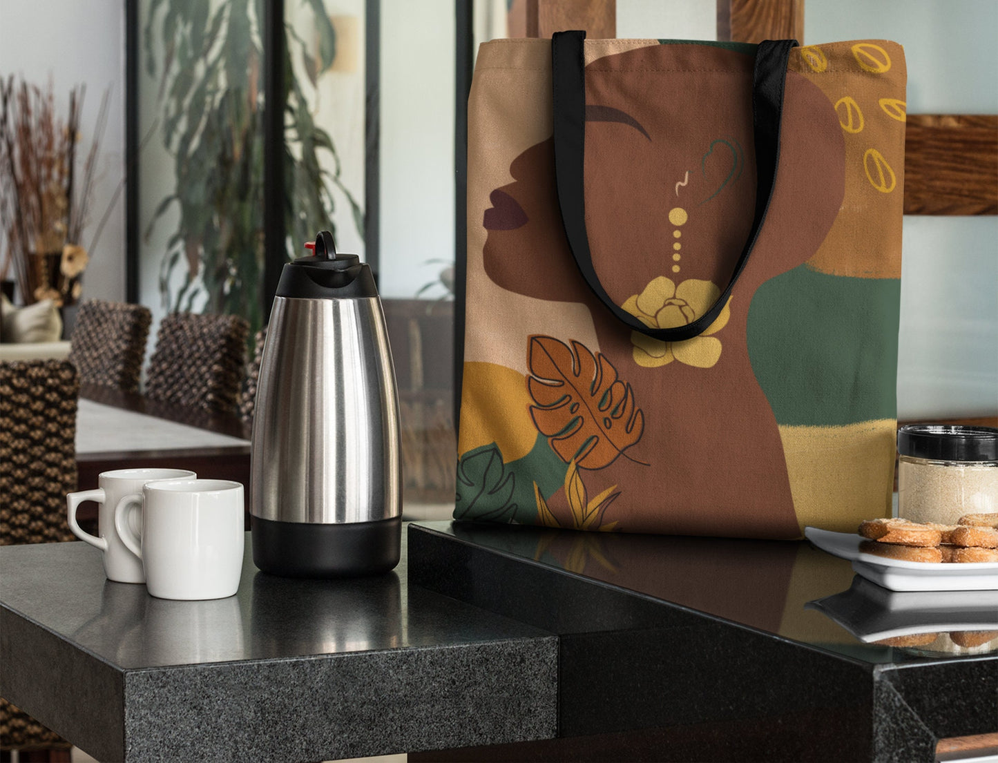 Black Bald and Beautiful Tote Bag