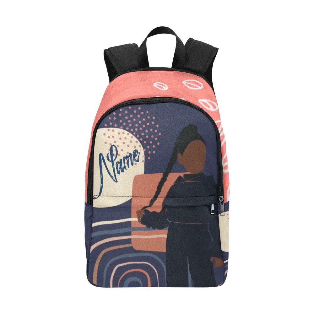 Black girl bookbag, ponytail braid, black girl backpack, Black girls rock, Black girl magic, custom bookbag, back to school, custom backpack