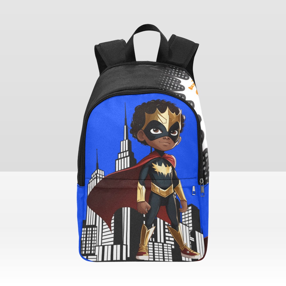 Black Boy Backpack, Spiderboy bookbag, Spiderboy birthday, Custom backpack, Custom book bag,  black boy joy, gift