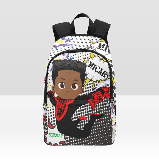 Black boy bookbag, boy gift, blackboy backpack, spider bookbag, bookbag, boy birthday gift,
